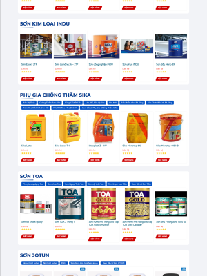MẪU WEBSITE BÁN SƠN VỚI THIẾT KẾ SANG TRỌNG MANG PHONG CÁCH RIÊNG